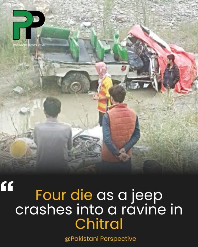 Jeep crash in Chitral ravine leaves four dead and ten injured